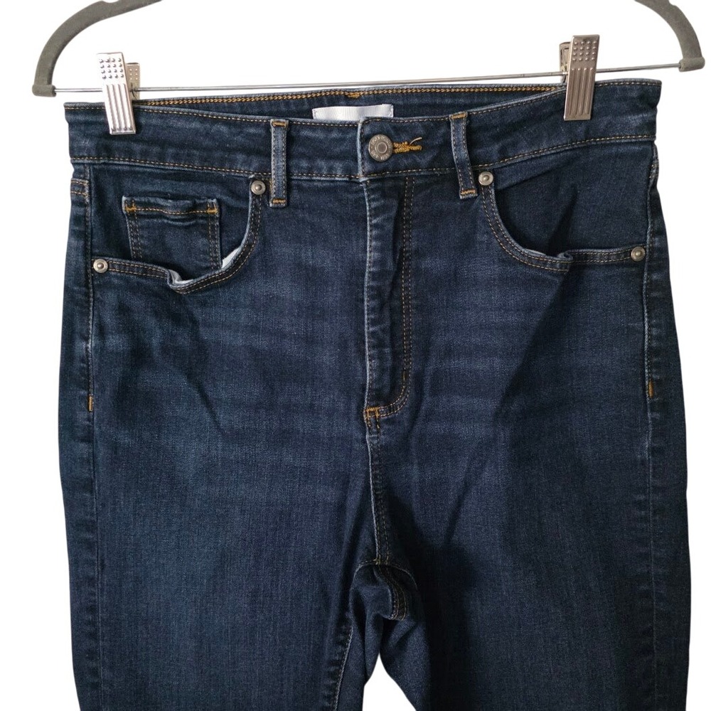 LOFT Curvy Skinny High Rise Dark Wash Jeans Women's Size 29/ 8 Casual Classic - Picture 3 of 11